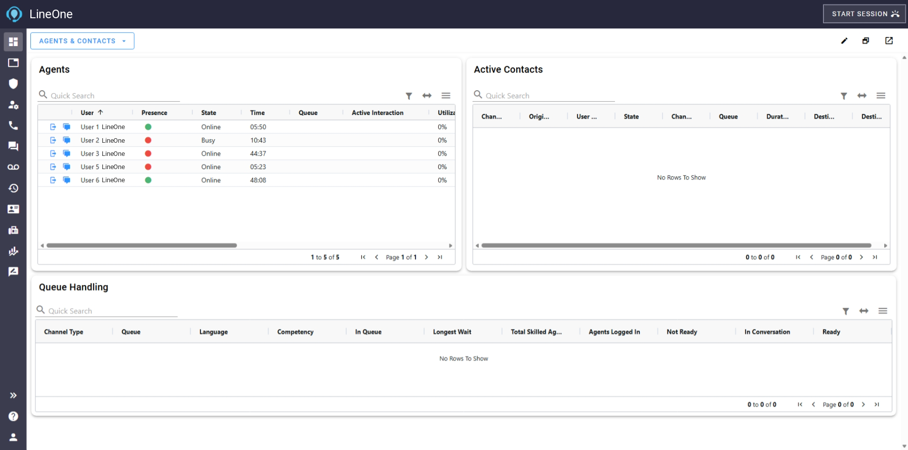 Agents and Contacts Dashboard