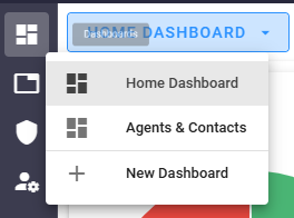 Dashboard menu with New Dashboard